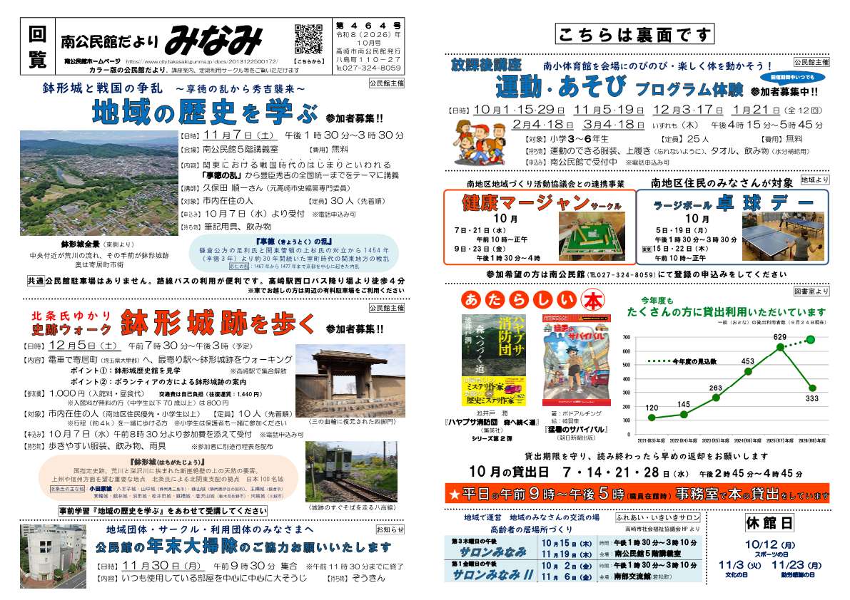 南公民館だより(10月)