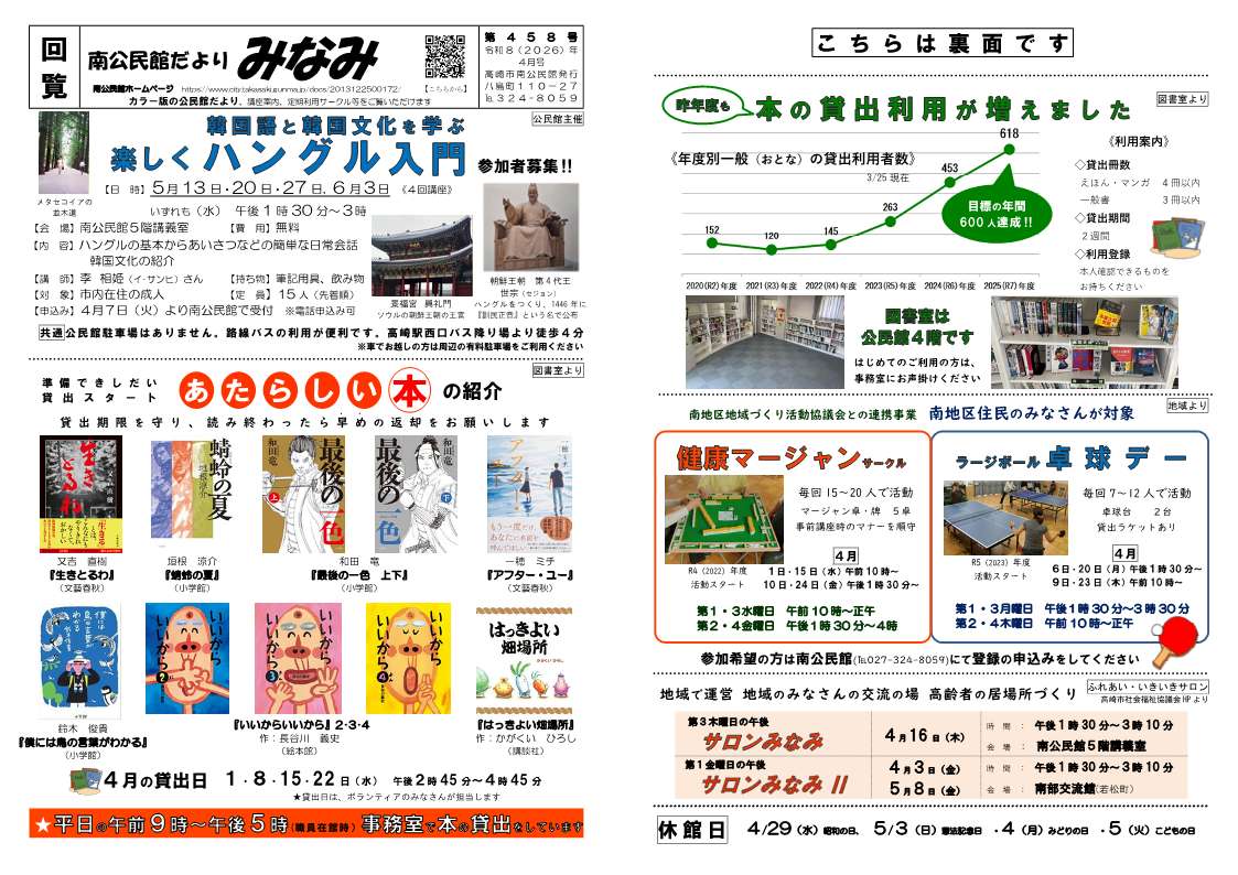 南公民館だより（３月号）